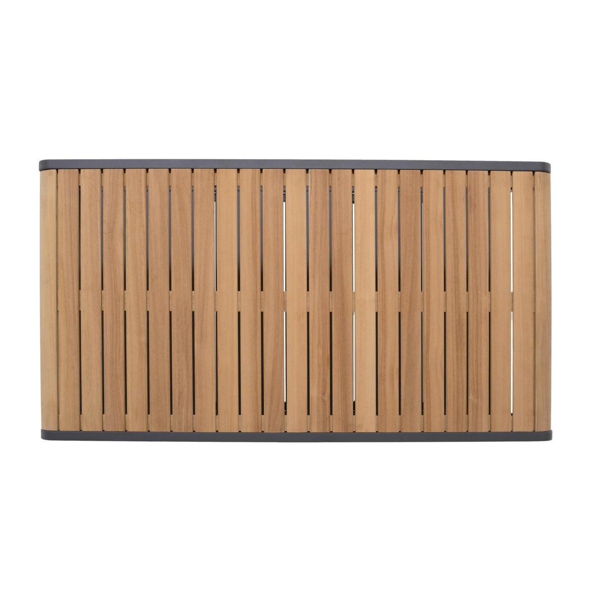 Amber Teak and Aluminum Rectangular Coffee Table - Home Outpost Supply
