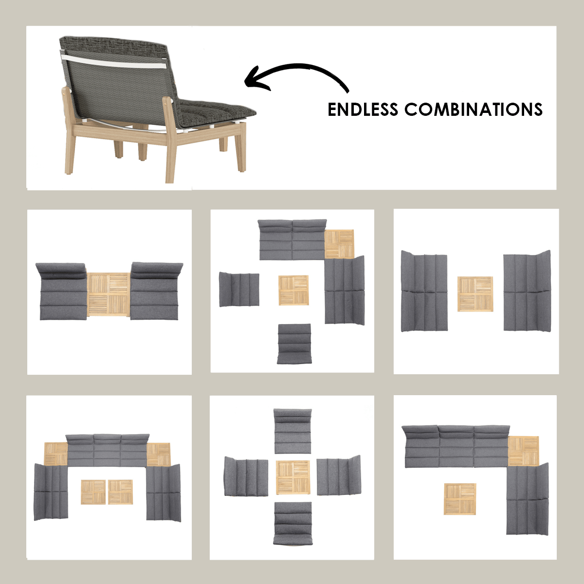 Arno 6pc Corner Set Dark - Home Outpost Supply