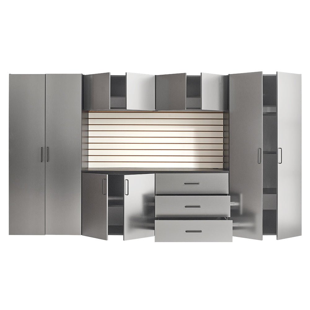 Astro Series 128 in. W x 79 in. H x 20 in. D Garage Cabinet Set A (7-Piece) - Home Outpost Supply
