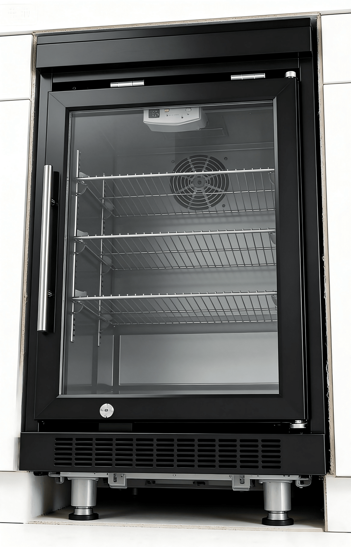 Black Single Door Fridge Cabinet Outdoor Kitchen Islands - Home Outpost Supply