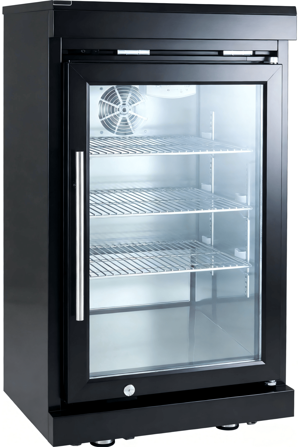 Black Single Door Fridge Cabinet Outdoor Kitchen Islands - Home Outpost Supply