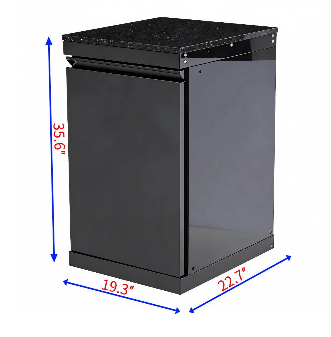 Black Single-door Storage Locker Outdoor Kitchen Islands - Home Outpost Supply