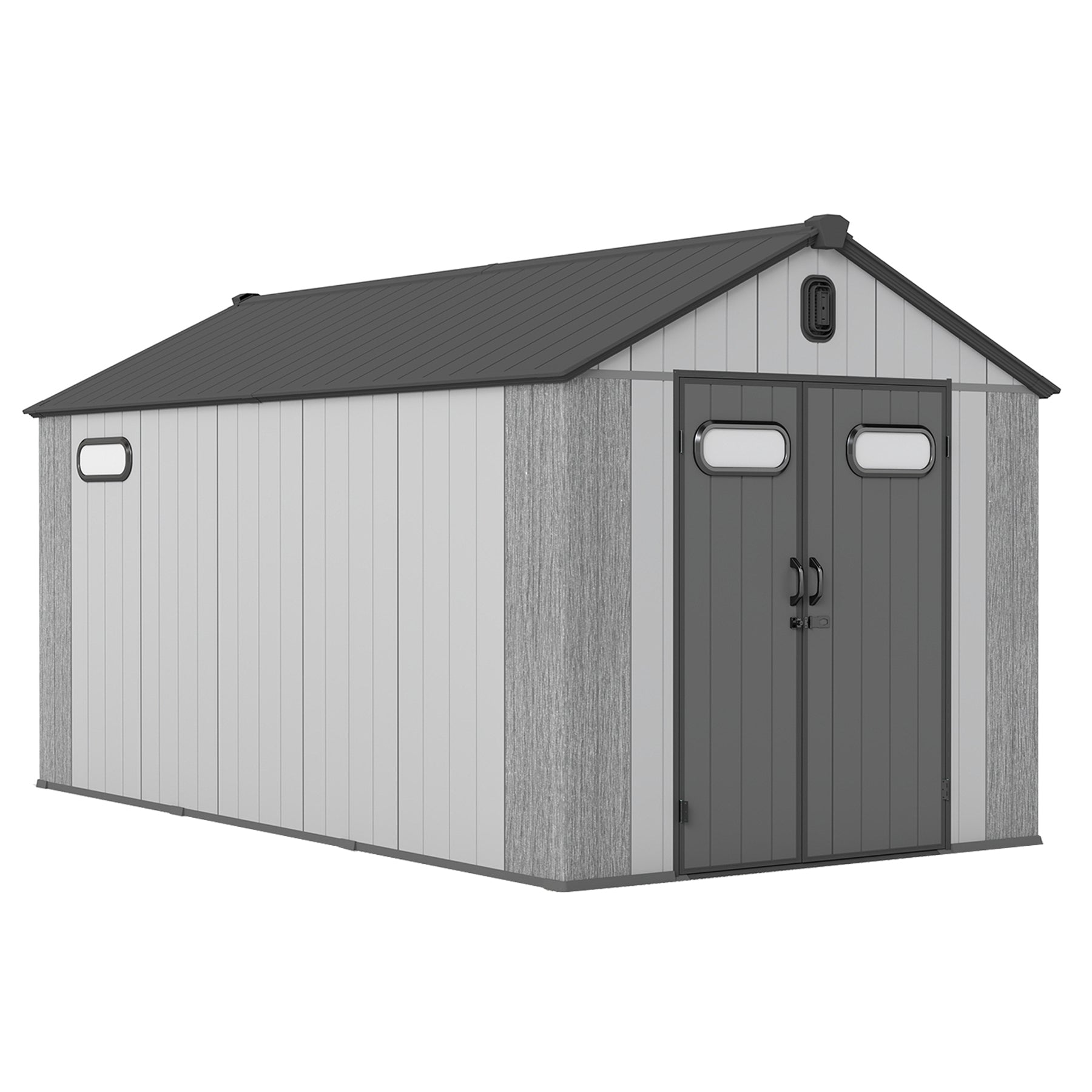 8x16Ft Resin Outdoor Storage Shed with Carpet