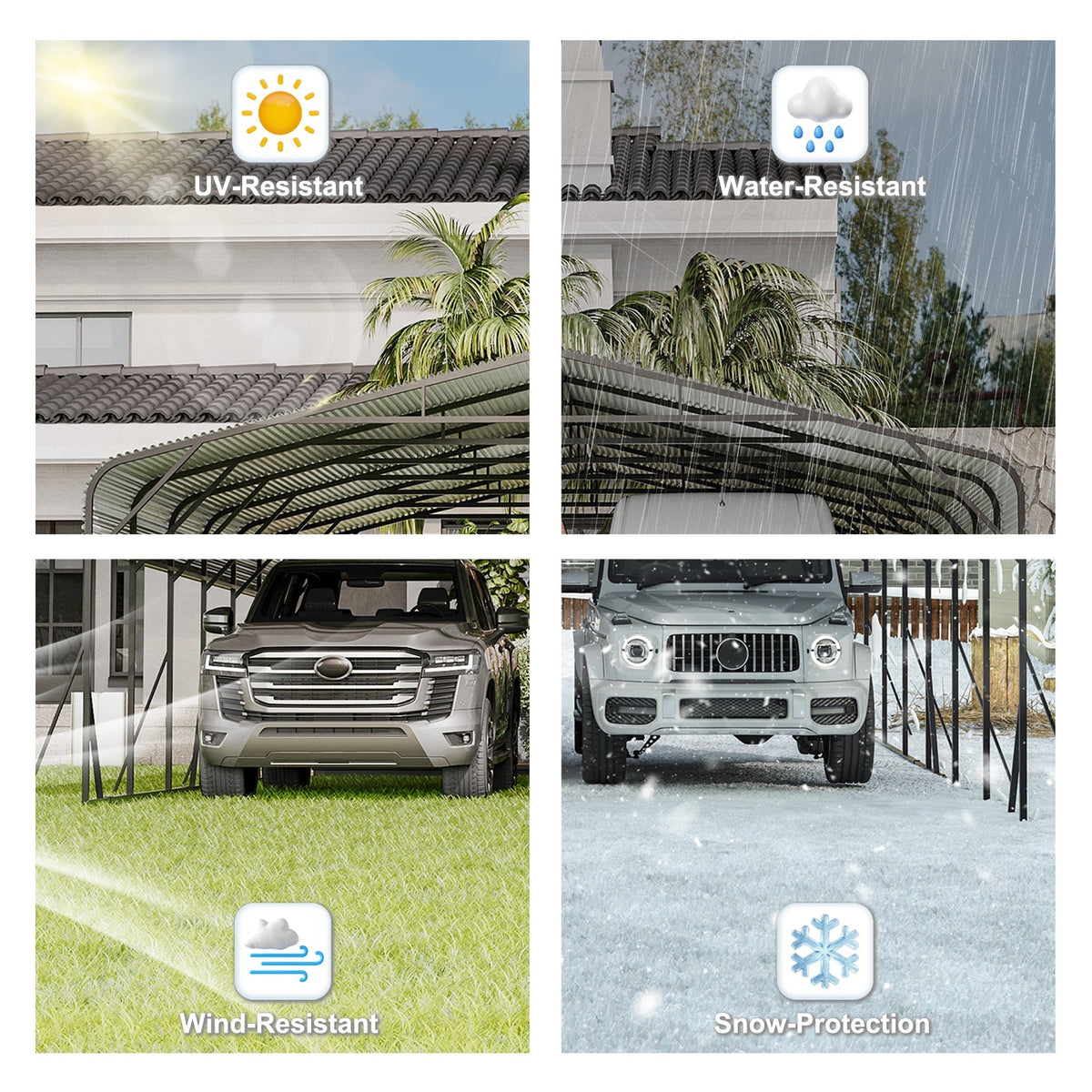 Heavy Duty 20'X30' Carport Canopy - Home Outpost Supply