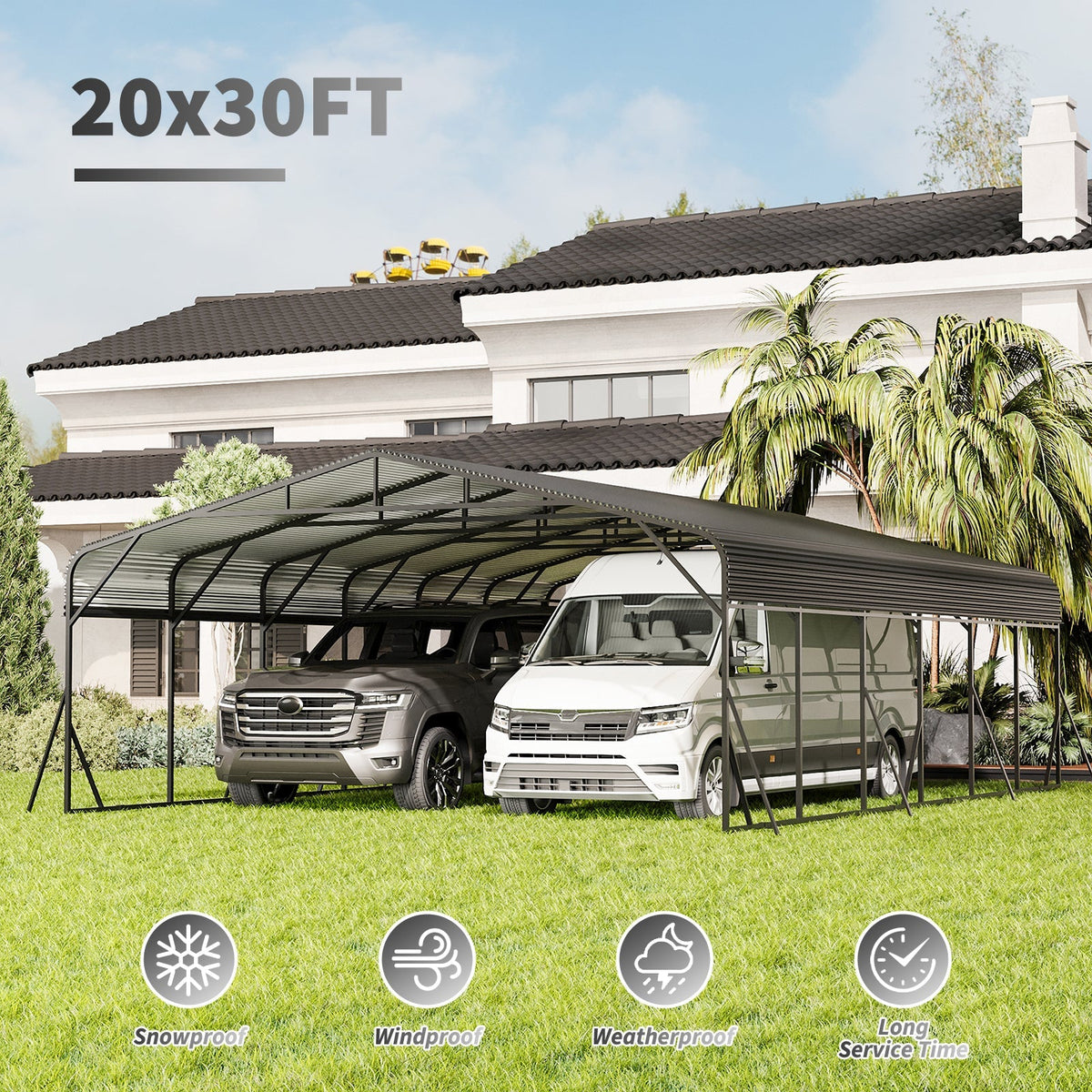 Heavy Duty 20'X30' Carport Canopy - Home Outpost Supply