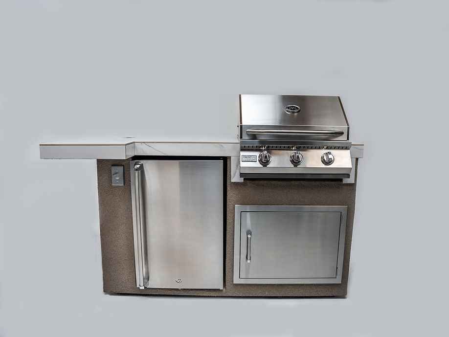 KoKoMo Mini Maui 6' Outdoor Kitchen Island – Compact BBQ Station with Seating - Home Outpost Supply