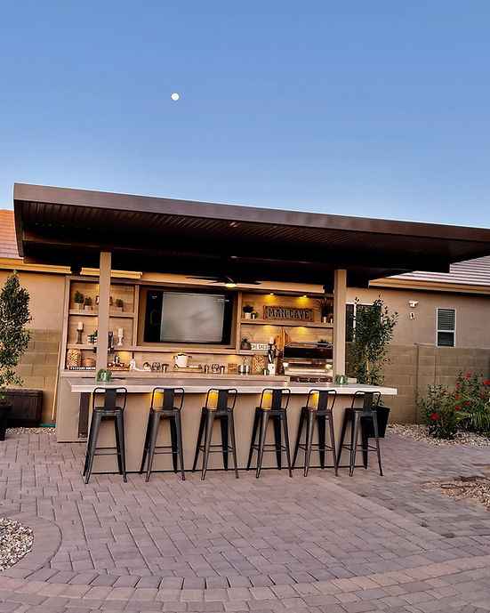 KoKoMo Outdoor Kitchen Pavilion – 20'x20' Luxury BBQ Island with 70" TV, Bar, Grill, Kegerator & More - Home Outpost Supply