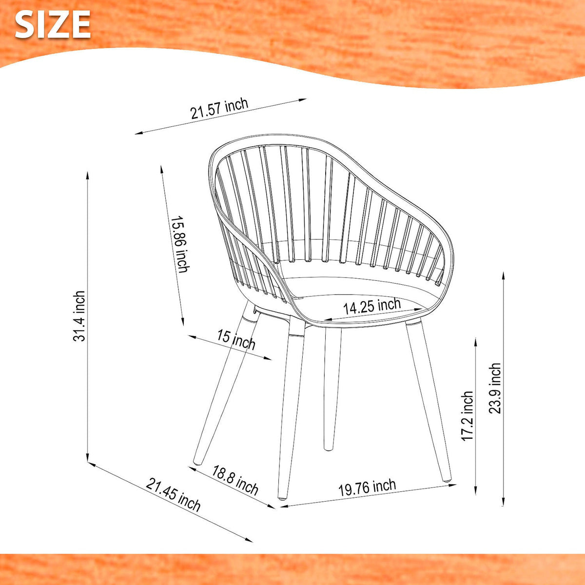 Leyland Table and Nassau White Armchairs Dining Set - Home Outpost Supply