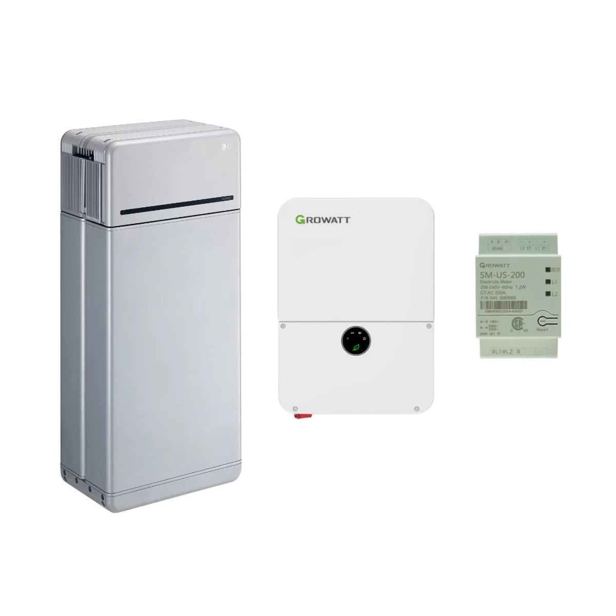 LG 16H Prime 16kWh High Voltage Battery Bundle with Growatt 7.6kW or 11.4kW Grid-Tie Inverter - Home Outpost Supply