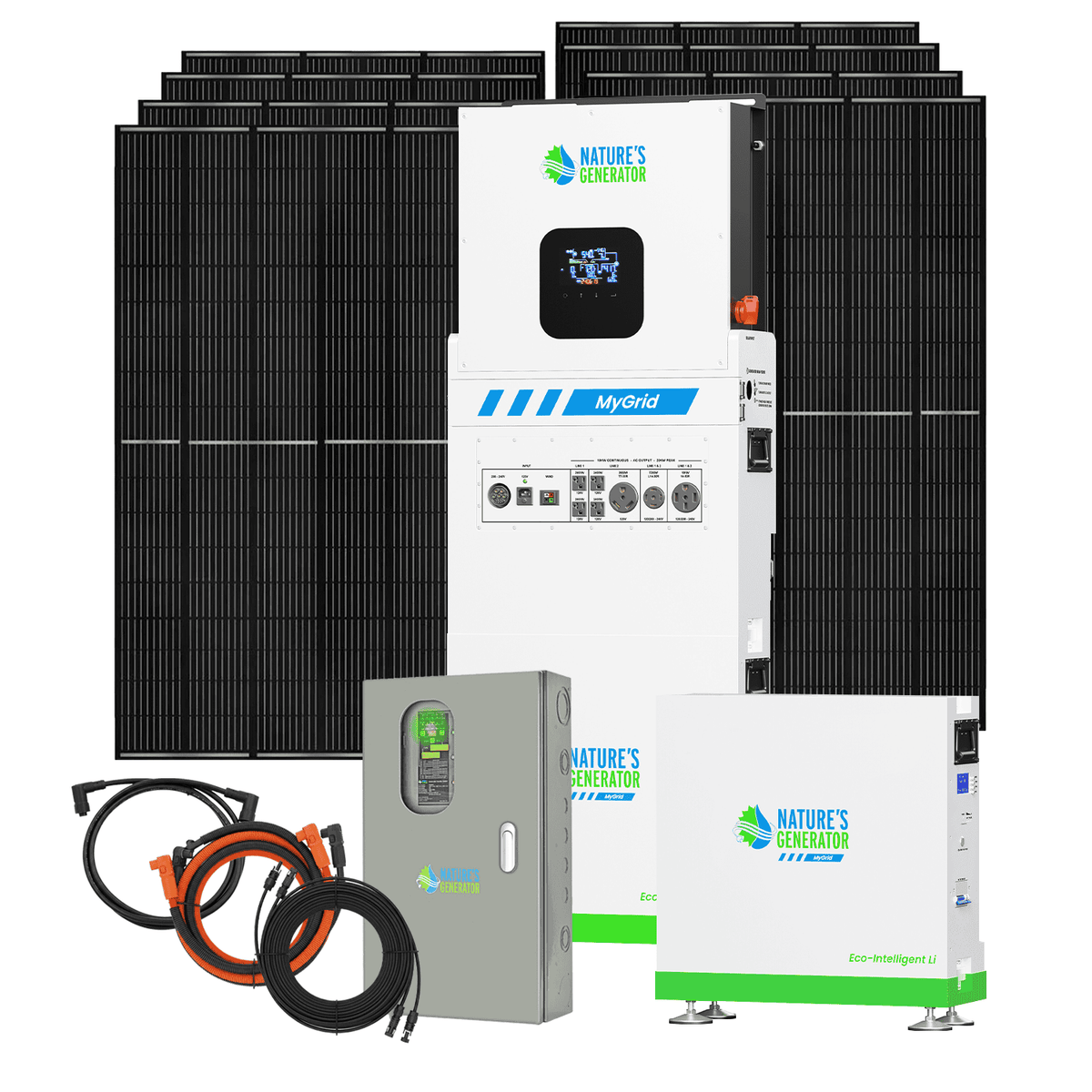 MyGrid 10K with Transfer Switch for House Battery Backup - Home Outpost Supply
