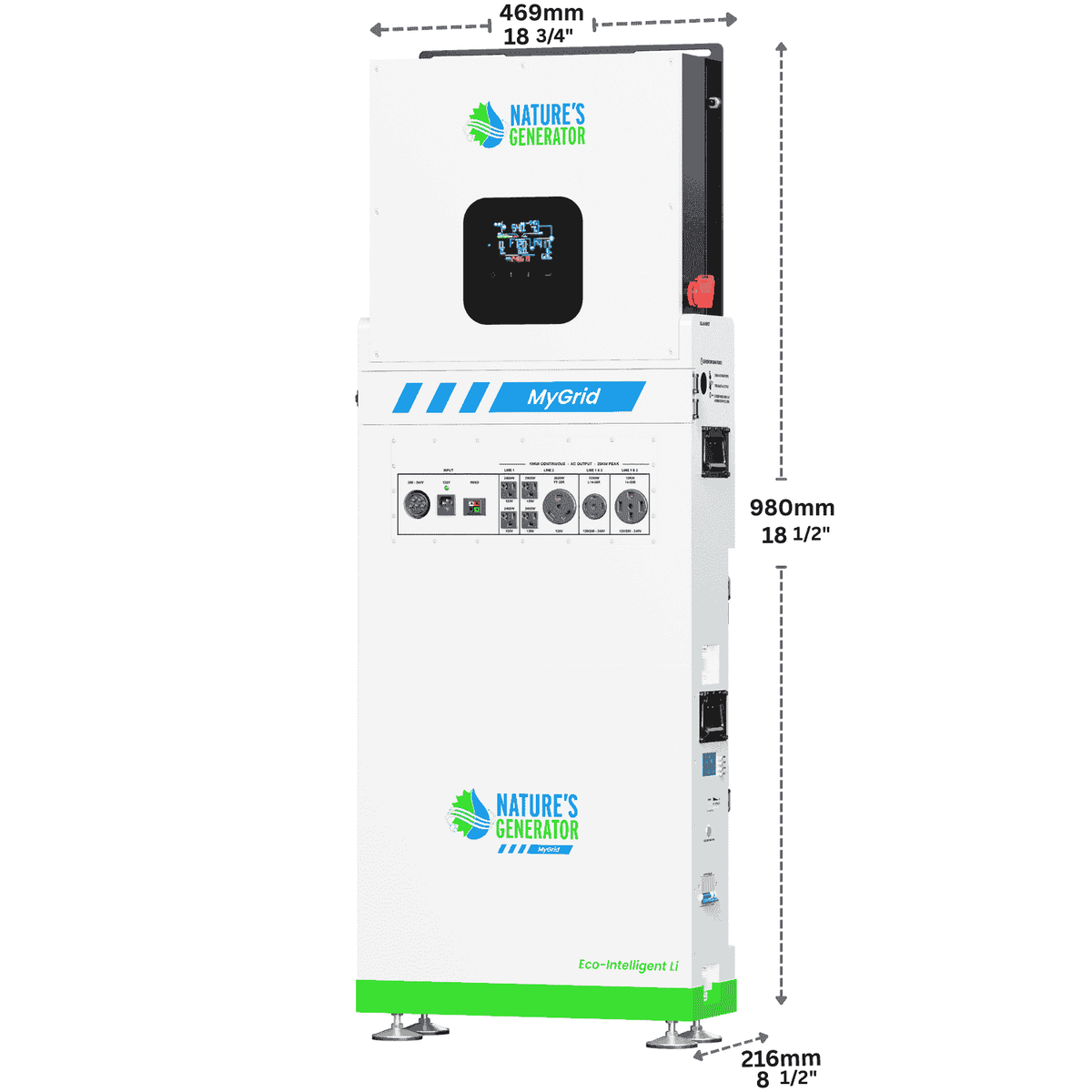 MyGrid 10K with Transfer Switch for House Battery Backup - Home Outpost Supply