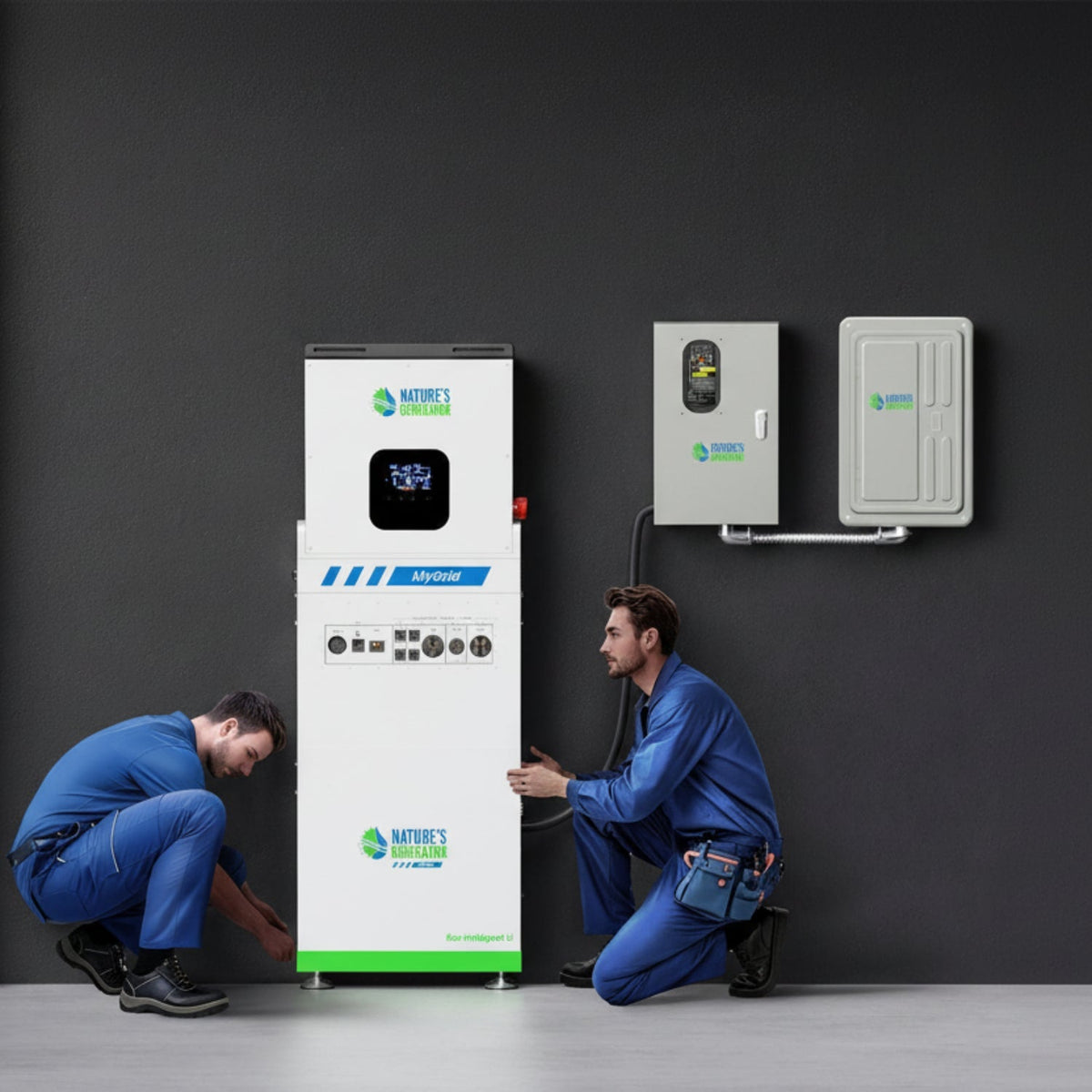 MyGrid 10K with Transfer Switch for House Battery Backup - Home Outpost Supply