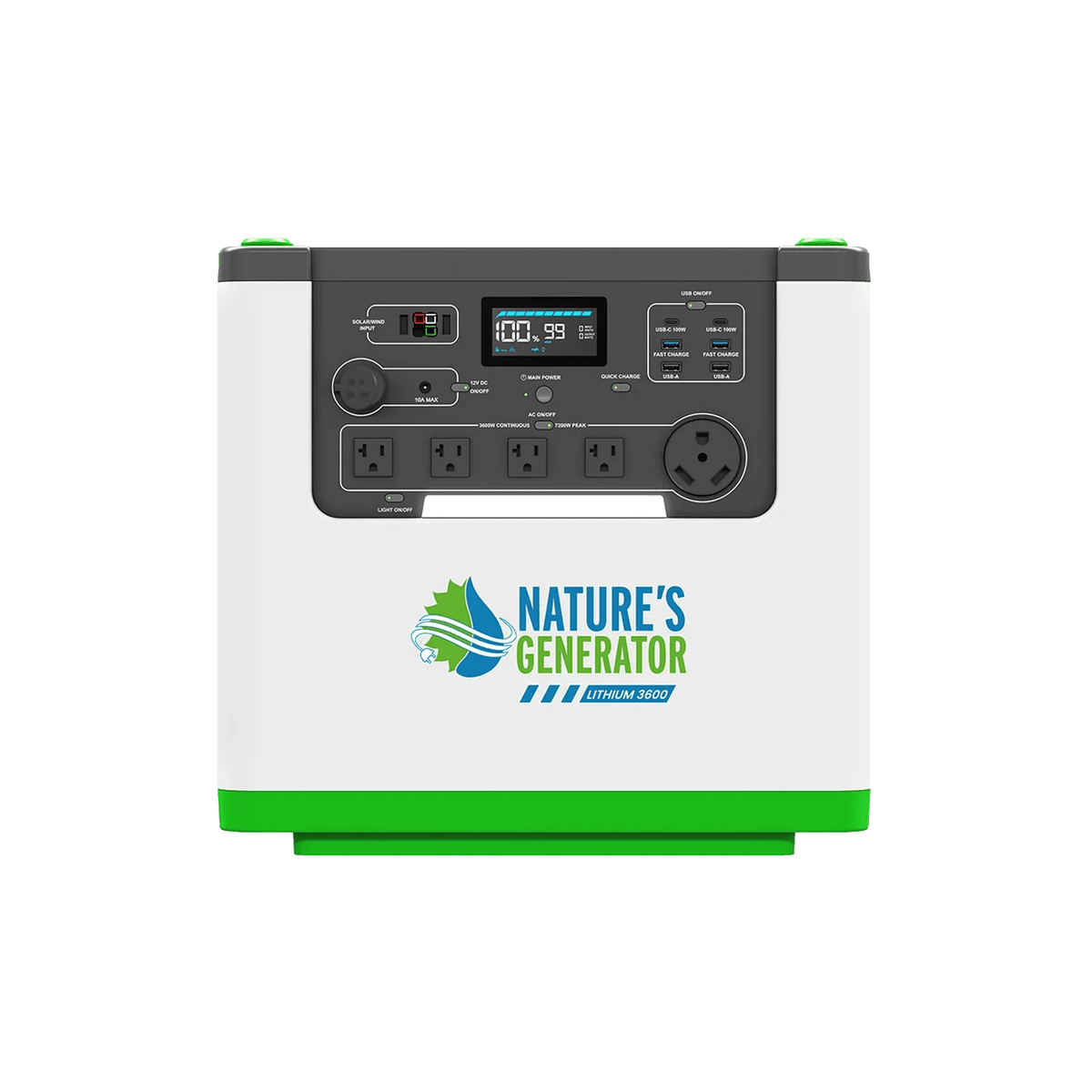 Nature's Generator L3600 Expandable Power Station – 3,072Wh LiFePO₄