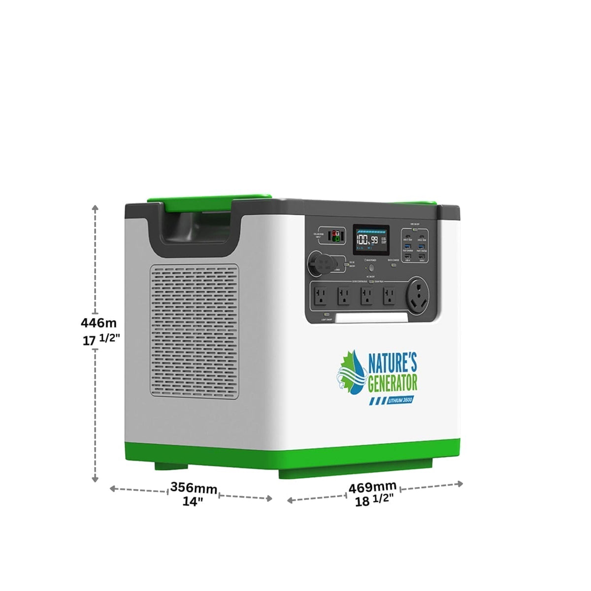 Nature's Generator L3600 Expandable Power Station – 3,072Wh LiFePO₄