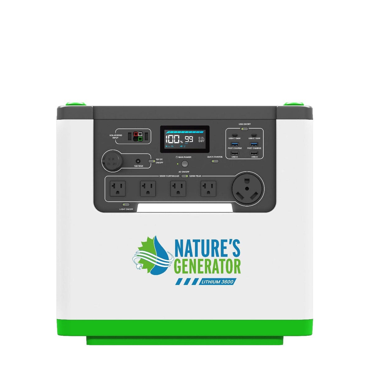Nature's Generator L3600 Expandable Power Station – 3,072Wh LiFePO₄
