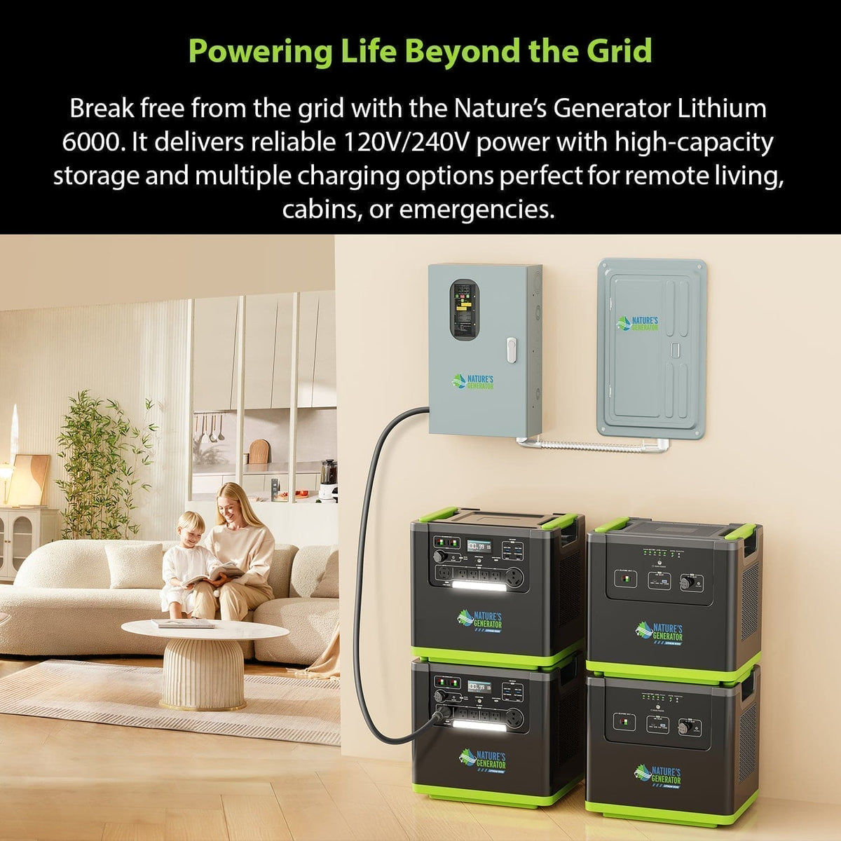 Nature's Generator Lithium 6000 Power Pod - Home Outpost Supply