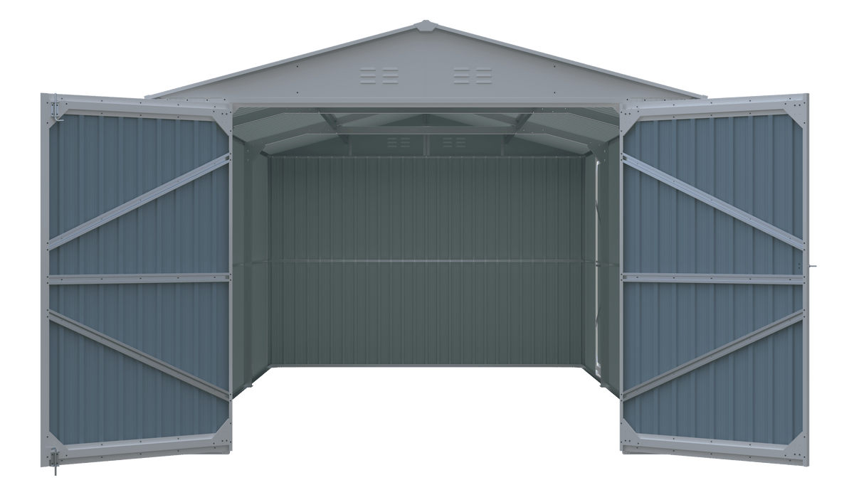 Outdoor Storage Shed 20x13 FT - Metal Garden Shed - Home Outpost Supply