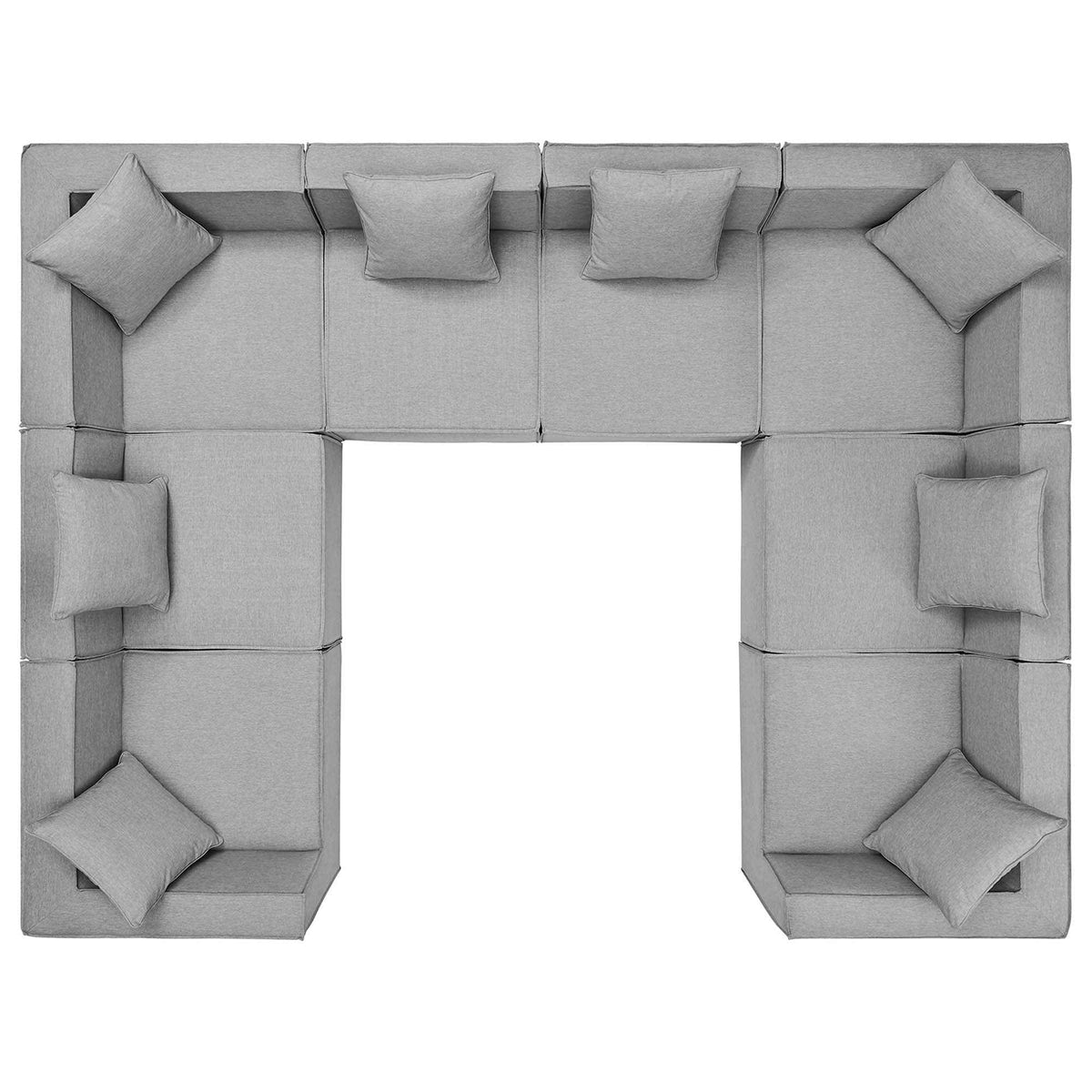 Patio Elegance Sectional Sofa - Saybrook 8-Piece Outdoor Upholstered Sofa by Modway - Home Outpost Supply