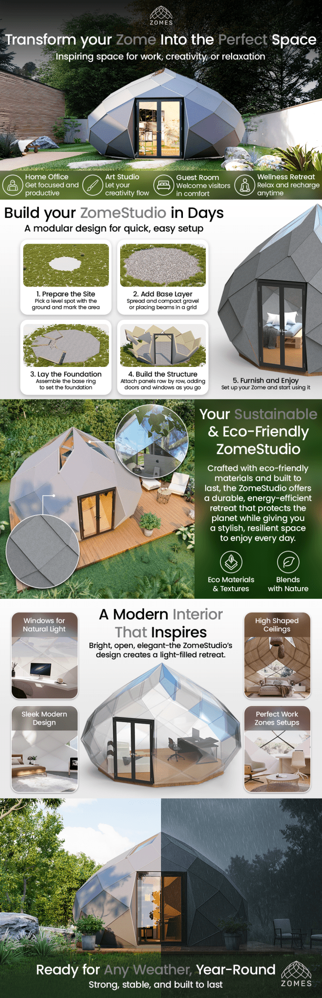 Patio Elegance Zomes Studio - Home Outpost Supply