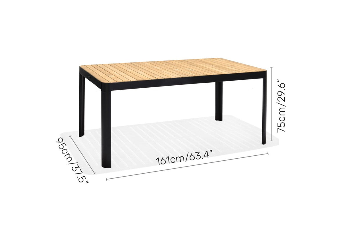 Portals Dark 4 Seater Carver Rectangular Dining set - Home Outpost Supply