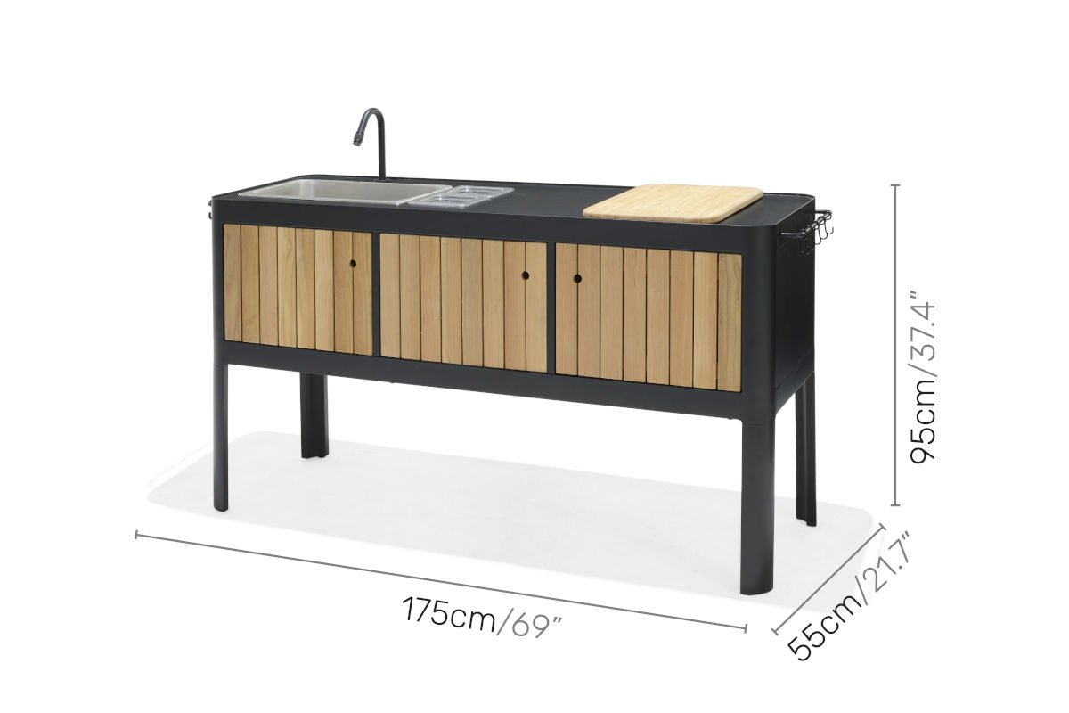 Portals Dark Outdoor Kitchen - Home Outpost Supply