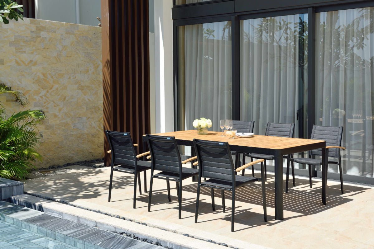 Portals Dark Rectangular Dining Table - Home Outpost Supply