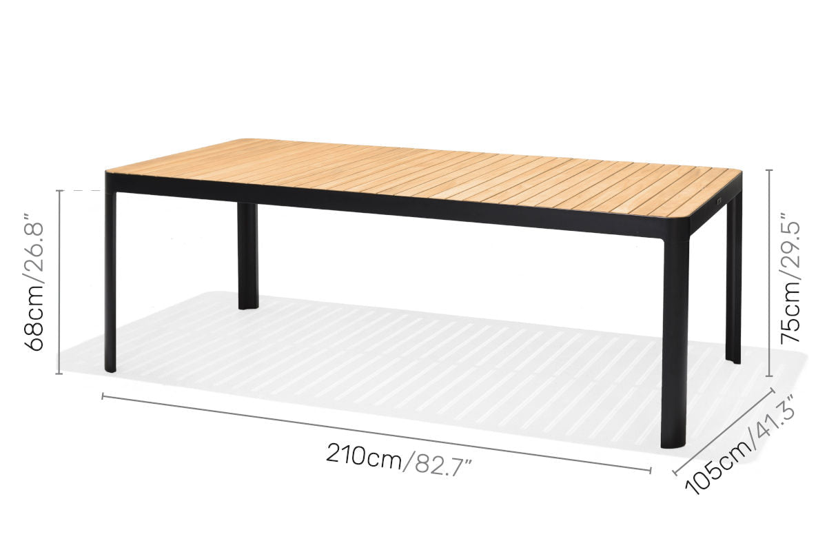Portals Dark Rectangular Dining Table - Home Outpost Supply