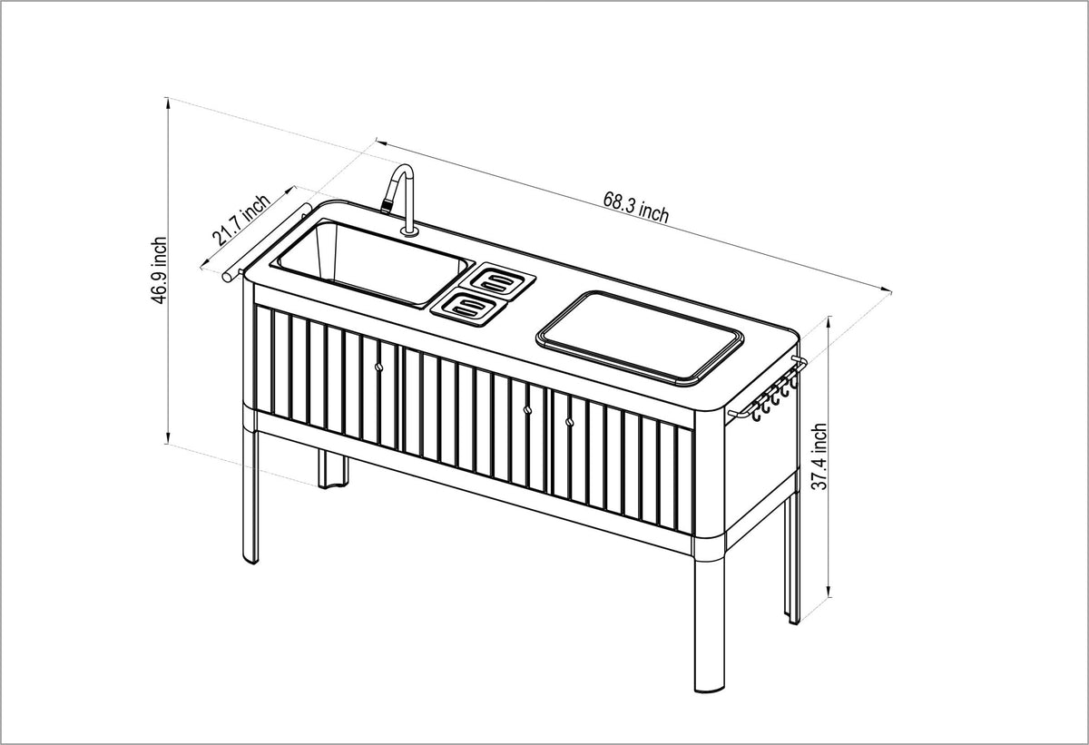 Portals Light Outdoor Kitchen - Home Outpost Supply