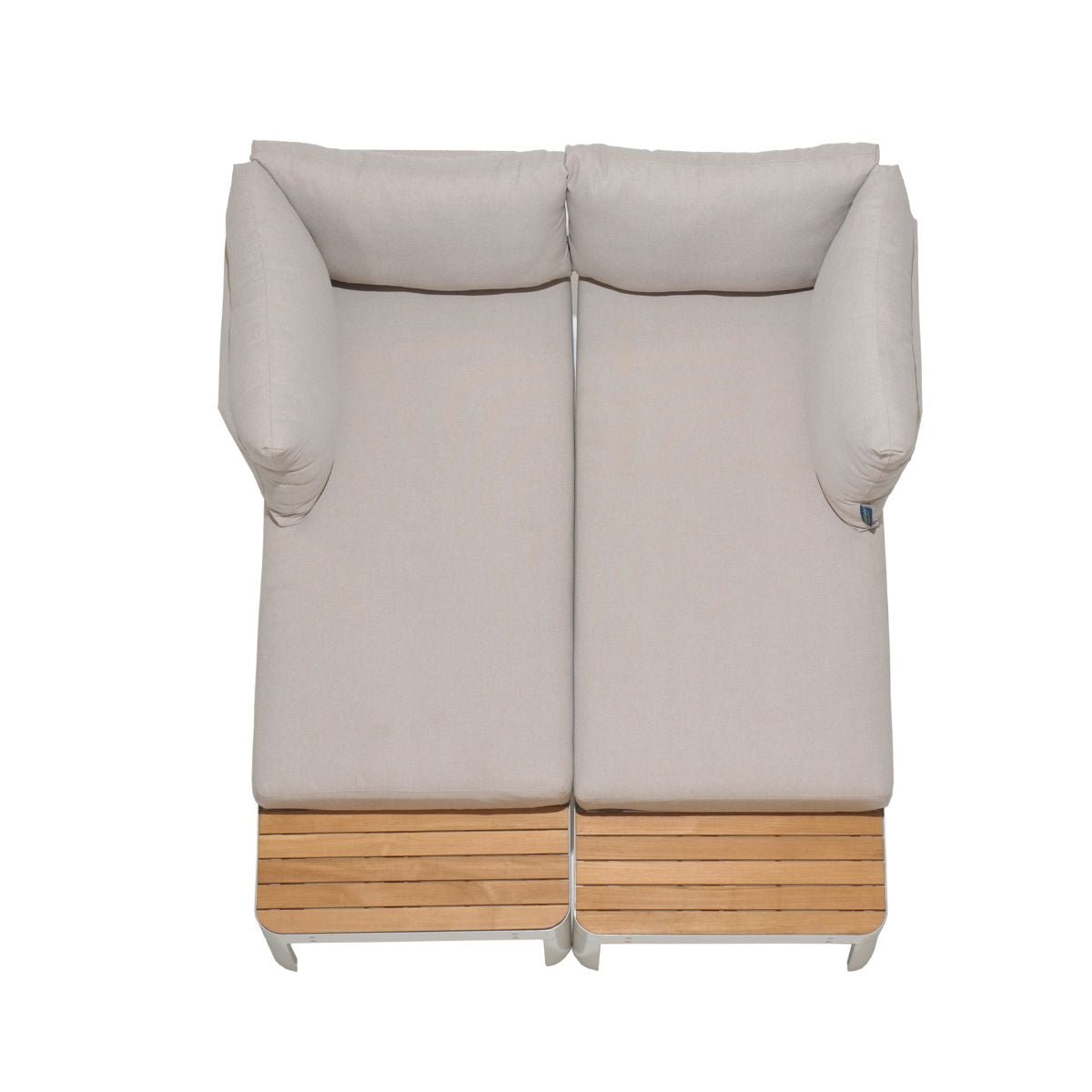 Portals Teak and Aluminum Modular Sofa 3pc Set - Home Outpost Supply