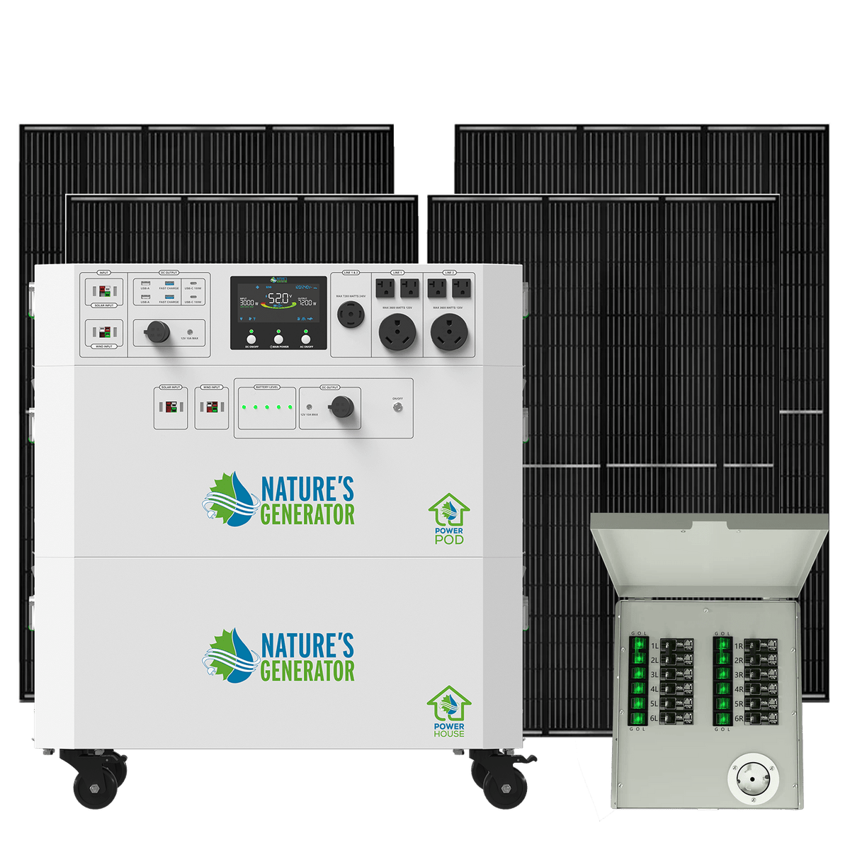 Powerhouse V2 Solar Generator and Transfer Switch - Home Outpost Supply
