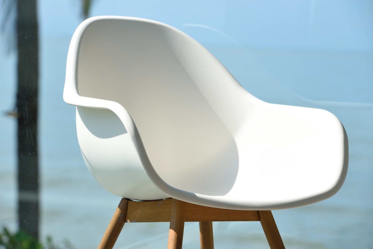 Rinjani Rectangular Table and 6 Chamonix Arm Chair - Home Outpost Supply