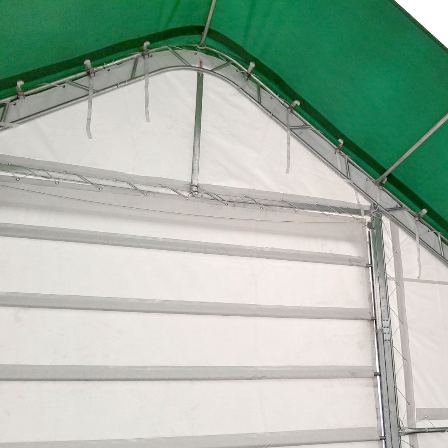 W40'xL80'xH21' Double Truss Storage Shelter, 10' Truss Spacing