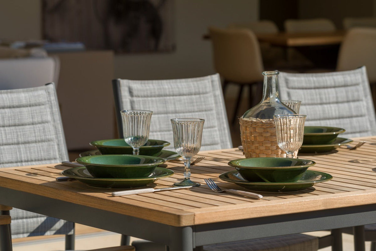 Topaz 9 Piece Teak Big Rectangular Dining Set - Home Outpost Supply