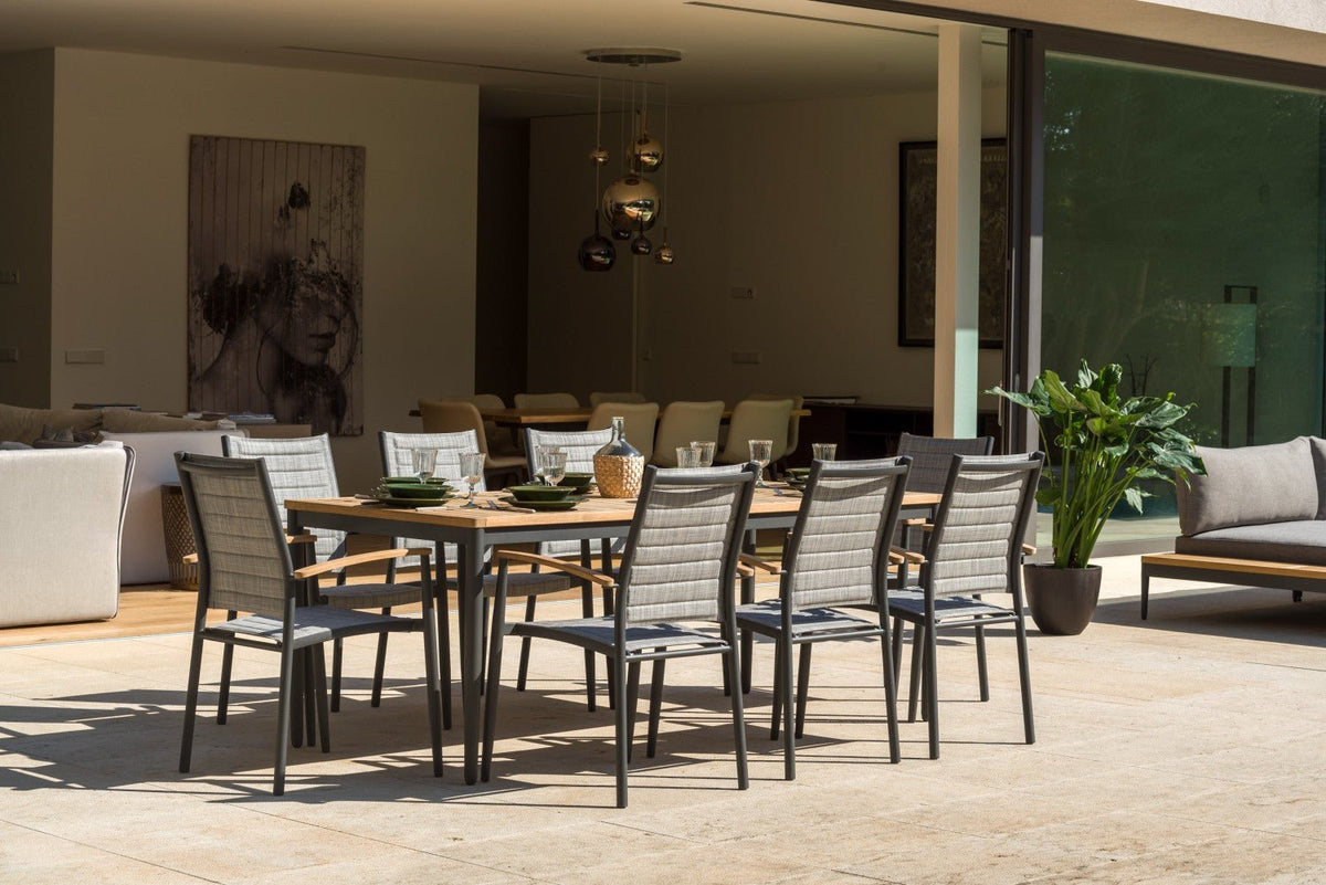 Topaz 9 Piece Teak Big Rectangular Dining Set - Home Outpost Supply