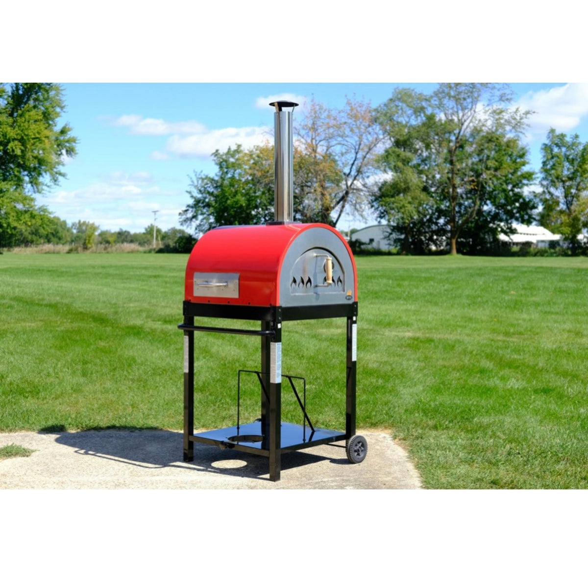 Traditional 25" Dual Fueled Pizza Oven With Gas Attachment- Wood and Gas Powered - Home Outpost Supply