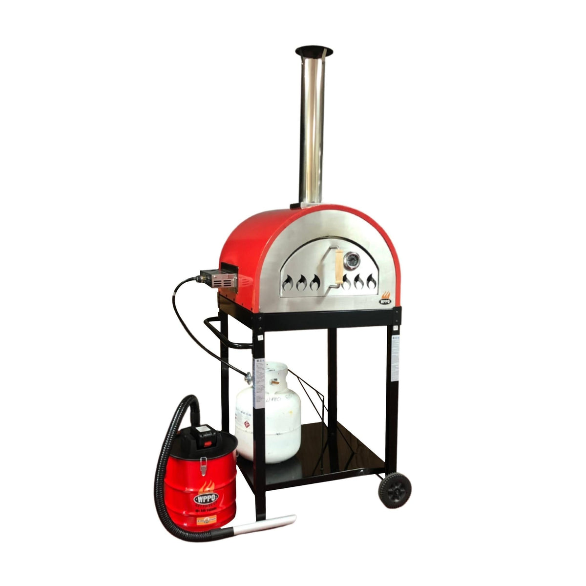 Traditional 25" Dual Fueled Pizza Oven With Gas Attachment- Wood and Gas Powered - Home Outpost Supply