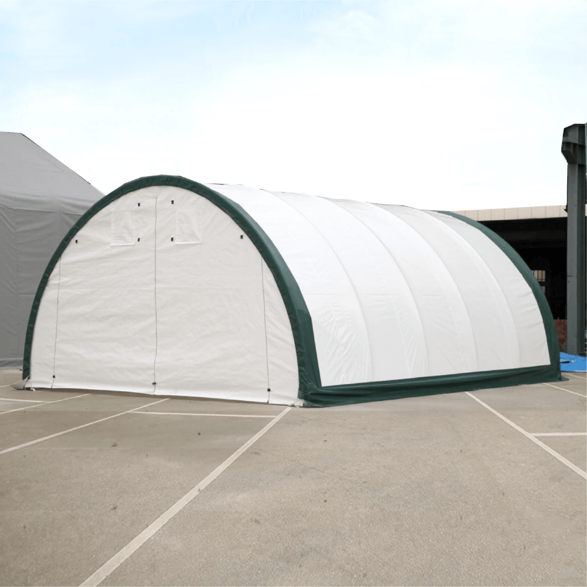 W20'xL30'xH12' Single Truss Arch Storage Shelter - Home Outpost Supply