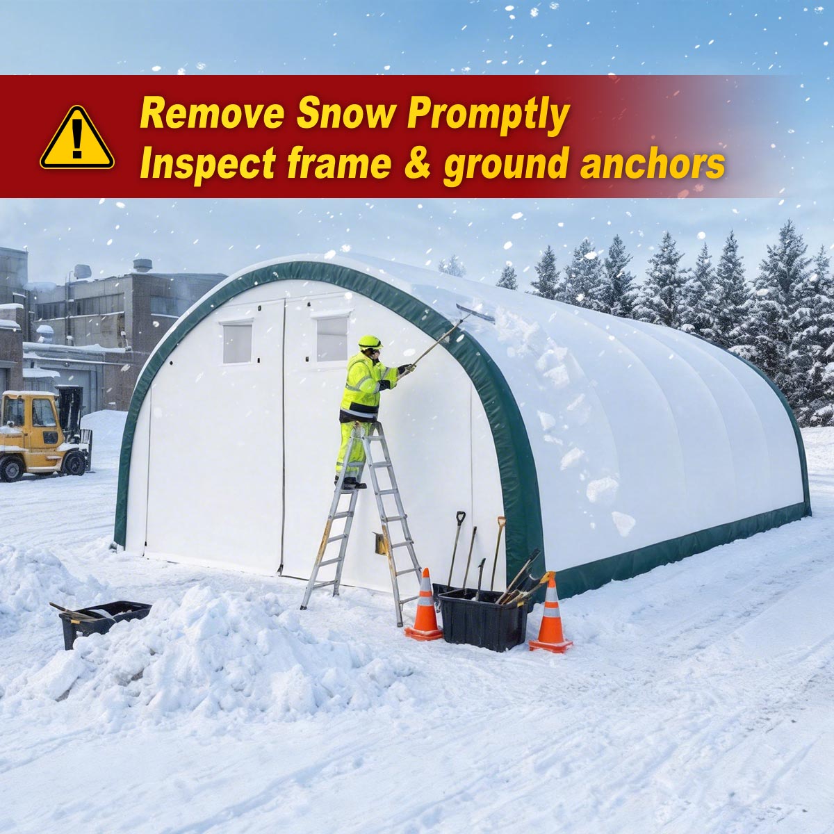 W20'xL30'xH12' Single Truss Arch Storage Shelter - Home Outpost Supply
