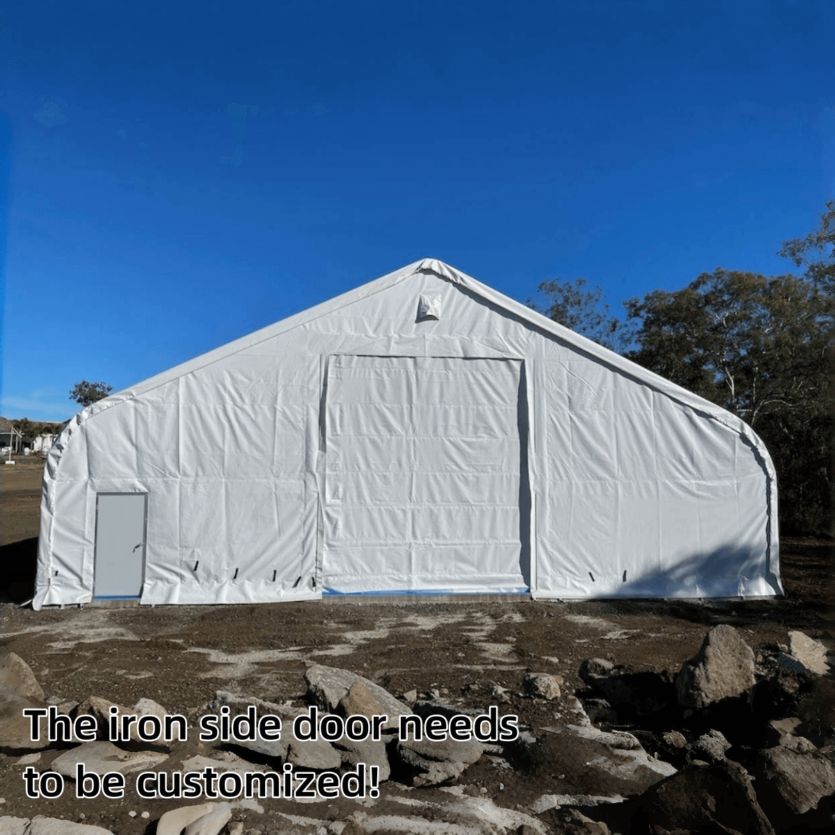 W50'xL80'xH23' Double Truss Storage Shelter - Home Outpost Supply