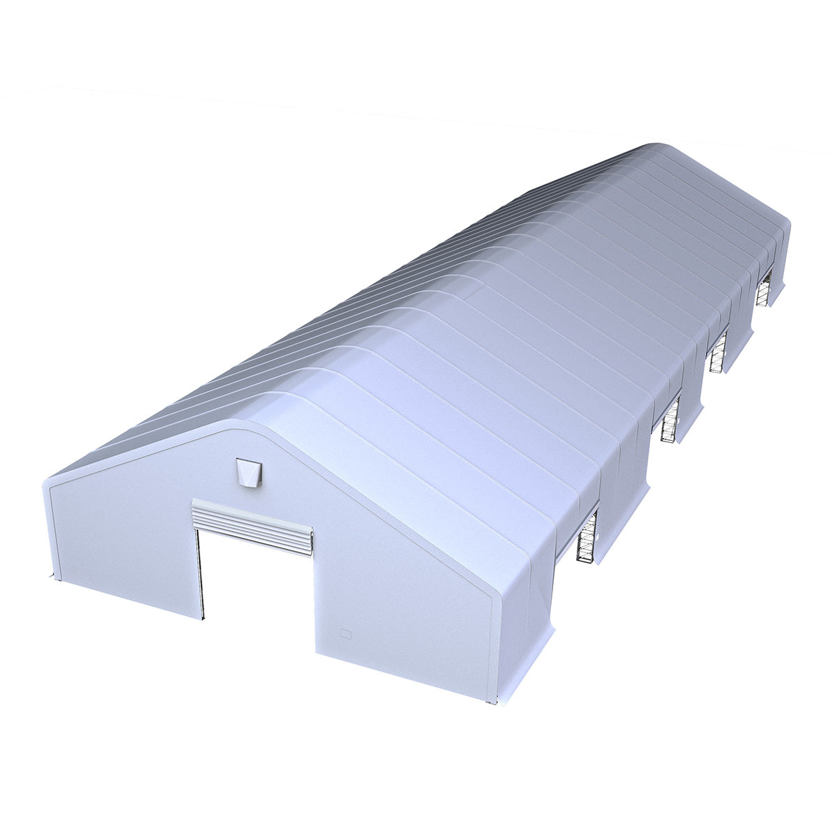 Chery Industrial 70' x 200' Reinforced Double Truss Storage Shelter – 32' High