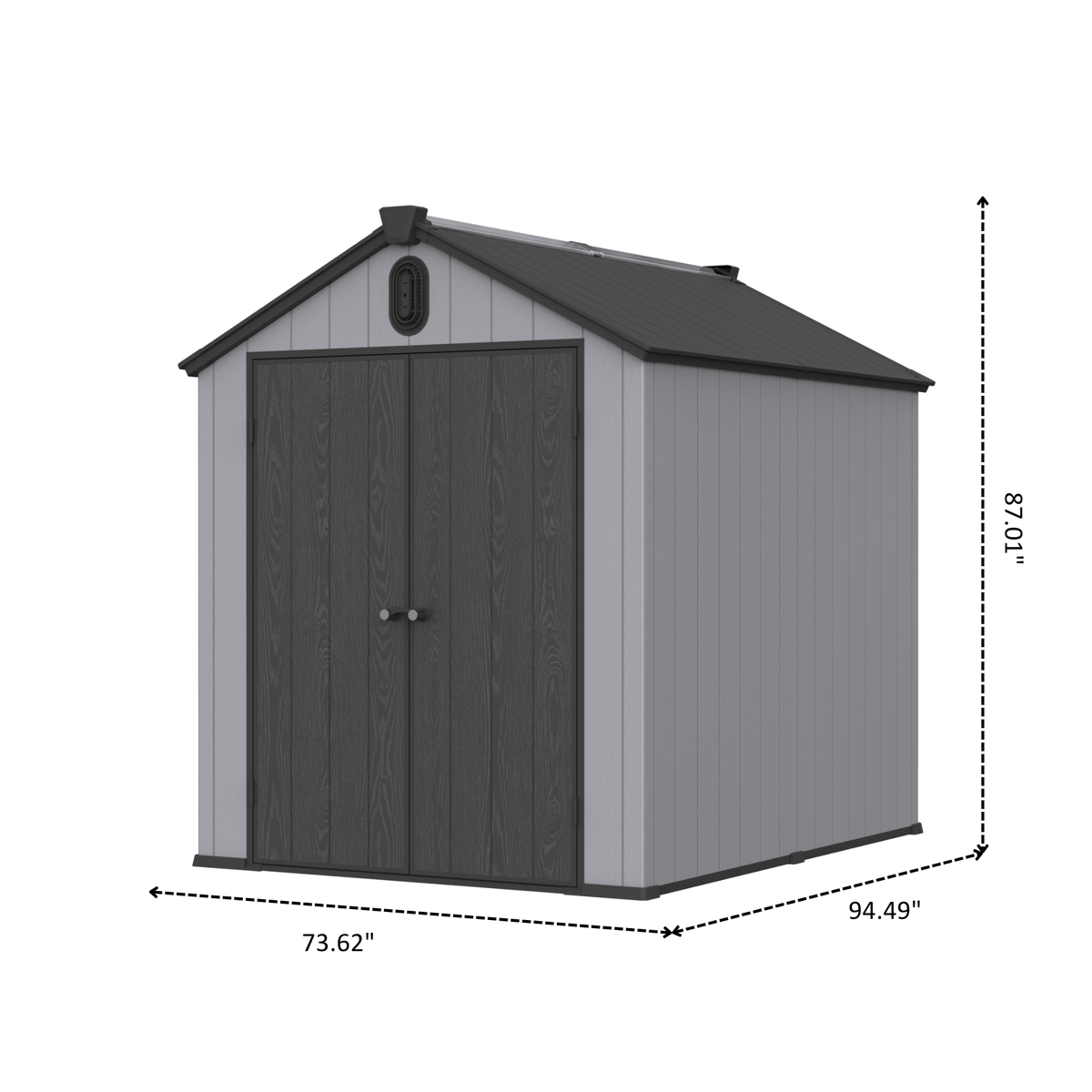 XWT012 6*8ft plastic storage shed for backyard garden big spire Tool storage - Home Outpost Supply