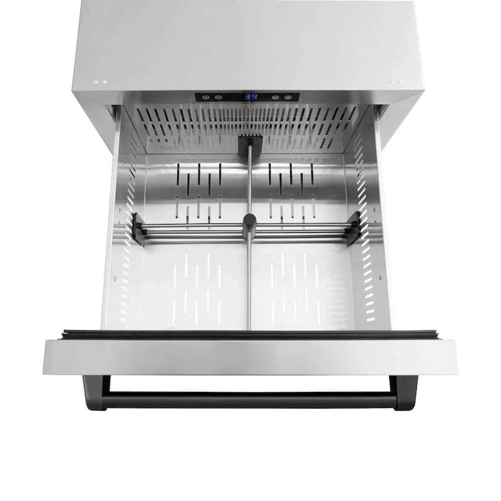 ZLINE 24" Touchstone 168 Can Outdoor-Rated Dual Refrigerator Drawer, Matte Black, RDSOZ-ST-24-MB - Home Outpost Supply