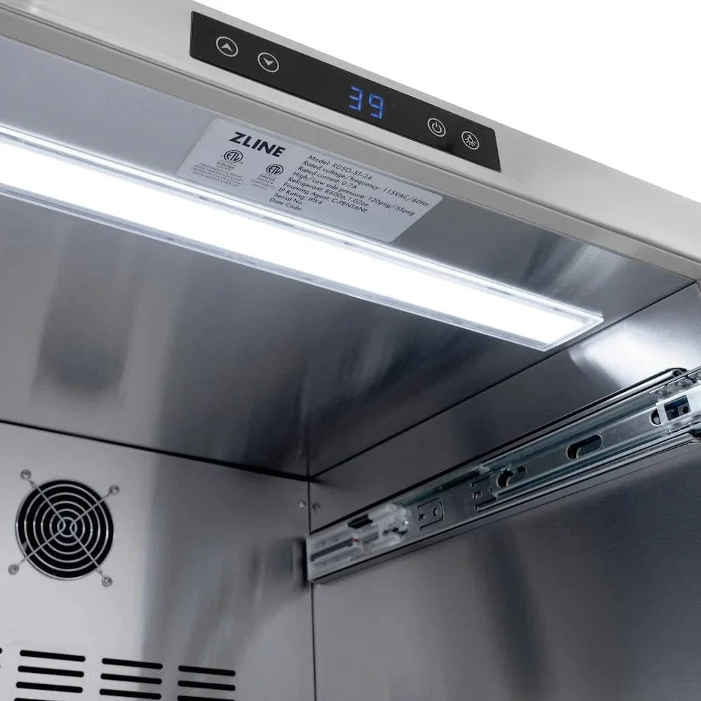 ZLINE 24" Touchstone 168 Can Outdoor-Rated Dual Refrigerator Drawer, Stainless Steel, RDSO-ST-24 - Home Outpost Supply