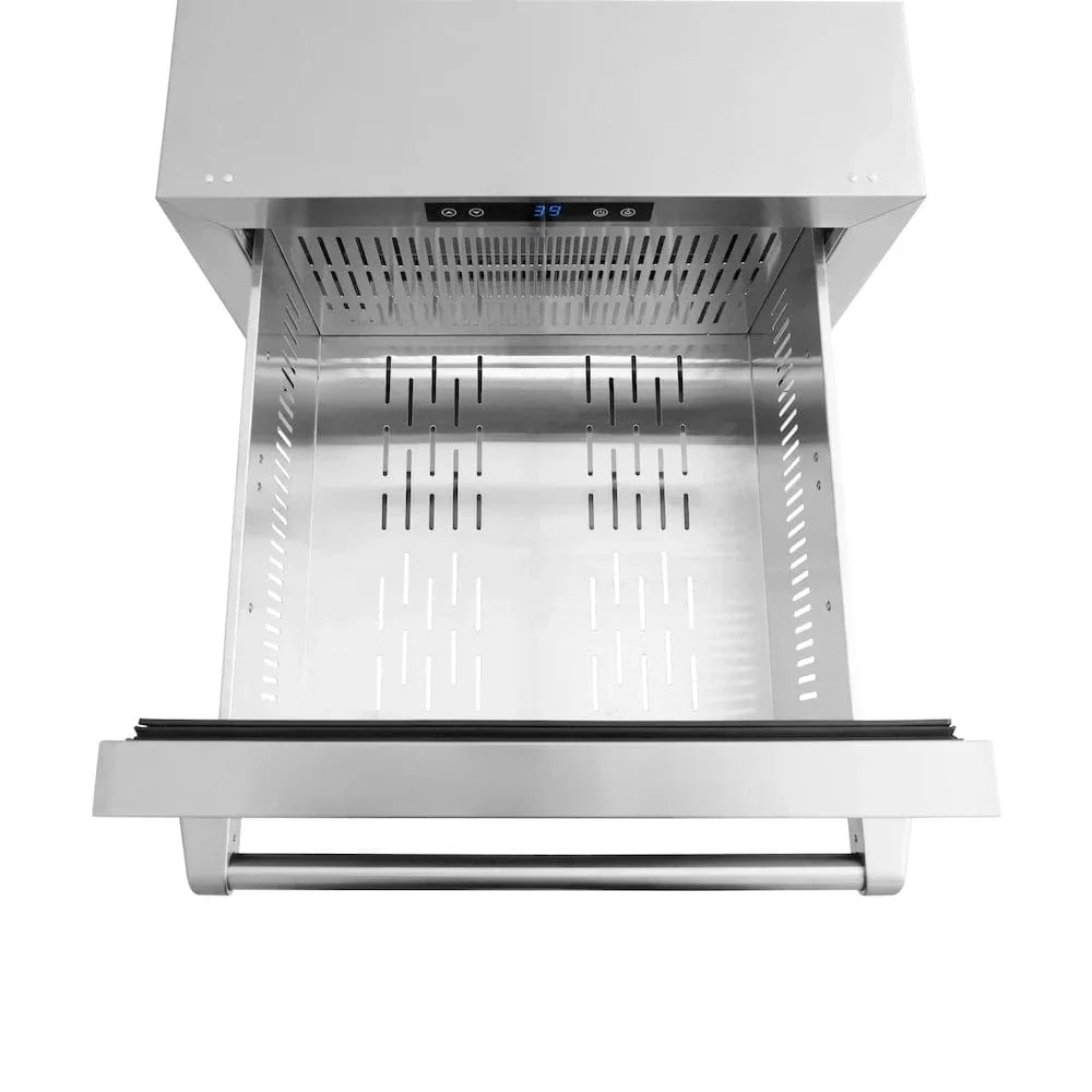 ZLINE 24" Touchstone 168 Can Outdoor-Rated Dual Refrigerator Drawer, Stainless Steel, RDSO-ST-24 - Home Outpost Supply