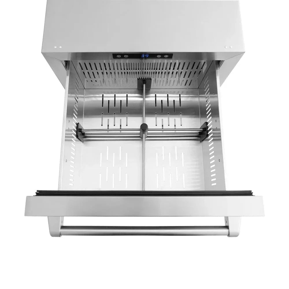 ZLINE 24" Touchstone 168 Can Outdoor-Rated Dual Refrigerator Drawer, Stainless Steel, RDSO-ST-24 - Home Outpost Supply